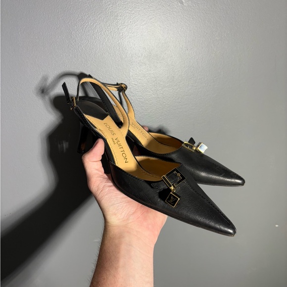 Louis Vuitton Black SlingBack Pumps Size EU 38 - Picture 2 of 7
